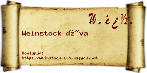 Weinstock Éva névjegykártya